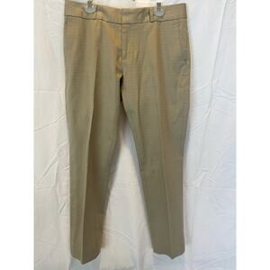 Womens Banana Republic Hampton Pant tan geometric pattern size 2 Business casual
